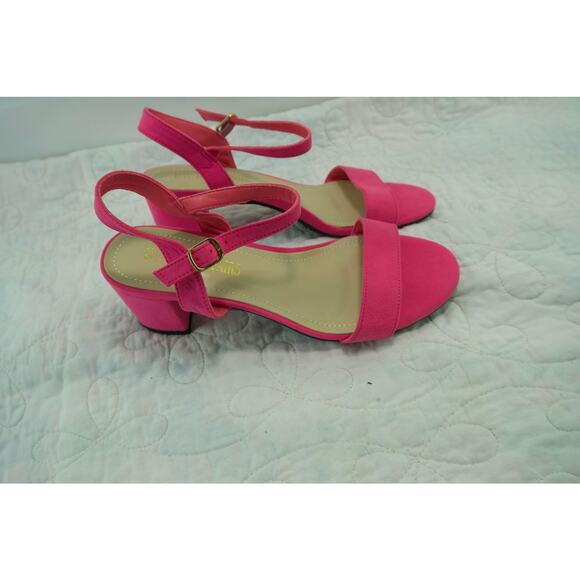 Dream pairs pink size 8.5 US women’s kitten strap heels - Picture 1 of 7